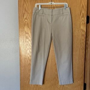 LOFT Cropped Ankle Pants in Light Taupe
